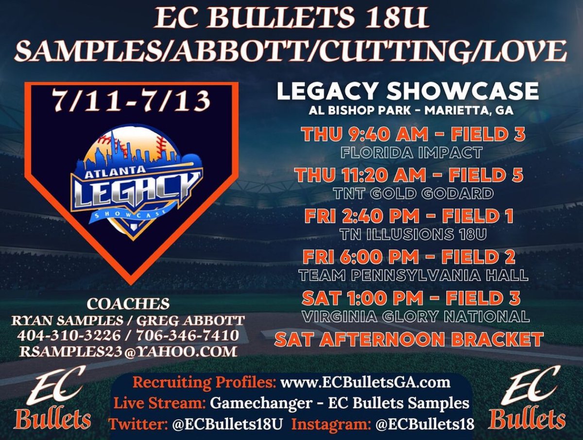 Alyssa Crozier - Uncommited (Softball) (@alyssacrozier11) on Twitter photo Updated schedule below, first game got pushed back to 9:40!
<a href="/ECBullets18U/">EC Bullets 18U - Samples</a>
<a href="/Kzonefacility/">K Zone</a>
<a href="/CC_Koalas_SB/">Columbia College Softball</a>
<a href="/CSUCougarsSB/">Columbus State Softball</a>
<a href="/GGC_Softball/">GGC Softball</a>
<a href="/egscsoftball/">East Georgia State College Softball</a>
@VStateSoftball Updated schedule below, first game got pushed back to 9:40!
<a href="/ECBullets18U/">EC Bullets 18U - Samples</a>
<a href="/Kzonefacility/">K Zone</a>
<a href="/CC_Koalas_SB/">Columbia College Softball</a>
<a href="/CSUCougarsSB/">Columbus State Softball</a>
<a href="/GGC_Softball/">GGC Softball</a>
<a href="/egscsoftball/">East Georgia State College Softball</a>
@VStateSoftball