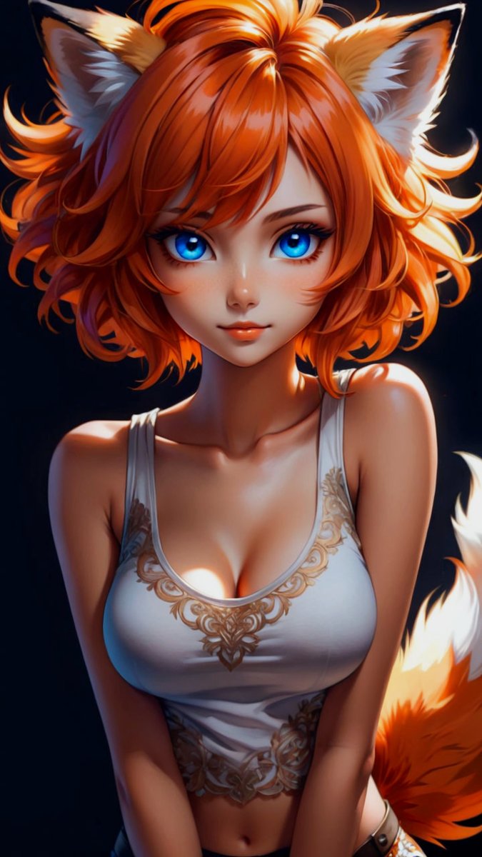 neeavyn's tweet photo. Another day another foxgirl. Have a great day ๑(◕‿◕)๑
#aiart #foxgirl #redhead #fluffy #cute https://t.co/TPhu1BMBEA