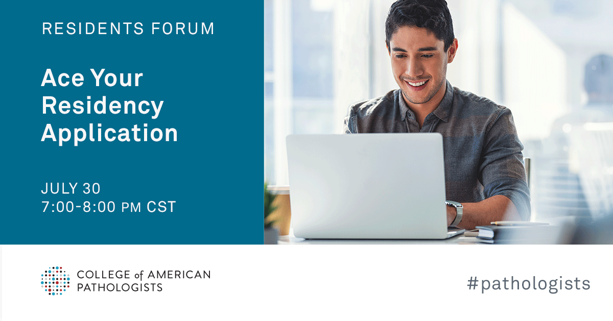 Pathologists's tweet photo. Not sure where to begin with your #ERASapplication for pathology residency? You're not alone! Join the Residents Forum on July 30 to learn how to enhance your pathology residency application and stand out during match season. Register Today.
https://t.co/J0qIAZiNON https://t.co/j3vKkakU3M