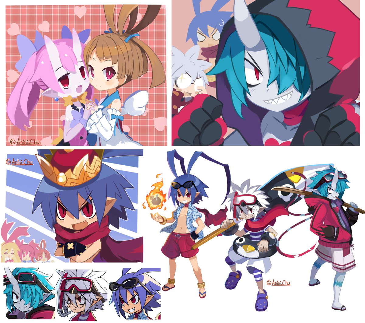 Anini_chu's tweet image. #PortfolioDay
Hi! I&apos;m Anini, I love to draw in Disgaea style and cute stuff, I&apos;m so slow drawing due problems in my hands but I always try my best on each piece 🥹✨💖
I also love to draw references and expressions ✨