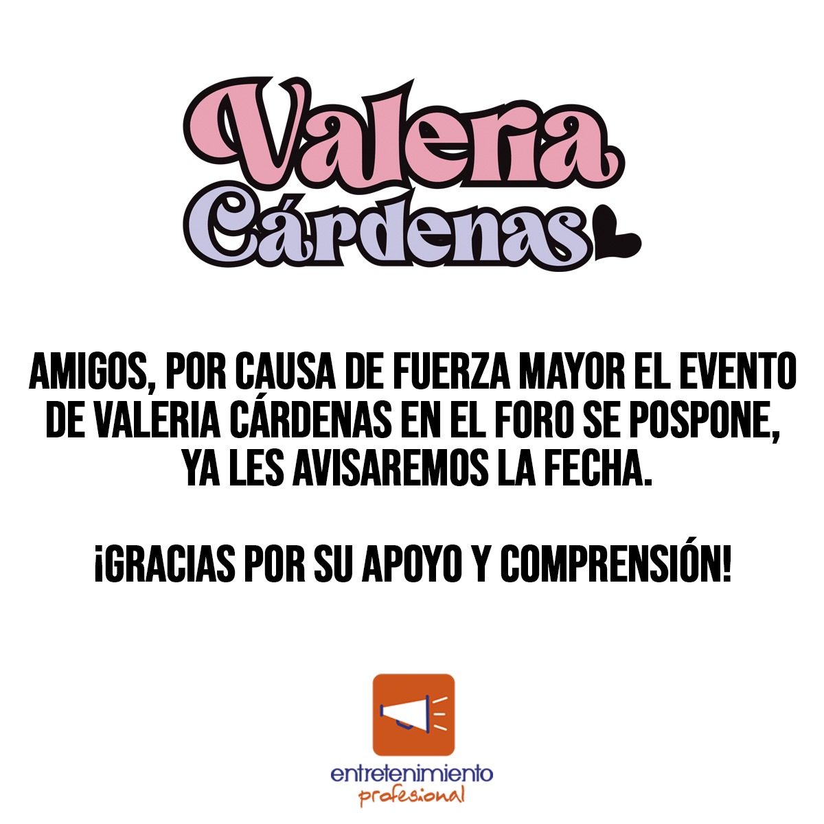 TosaGL's tweet photo. ¡Gracias por su apoyo y comprensión! https://t.co/SOTyoAaHOh