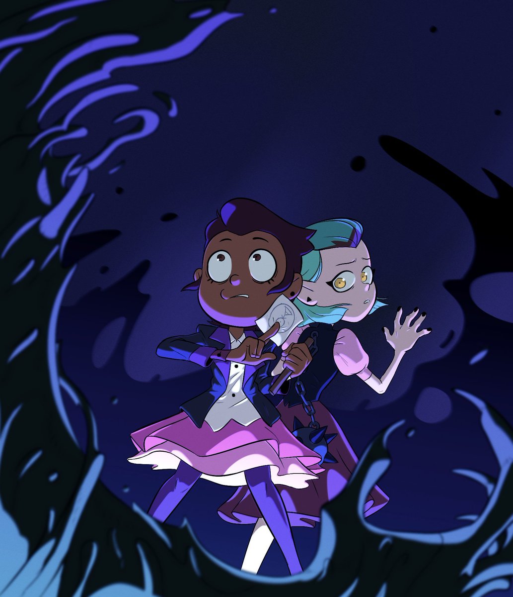 This crew art for Grom is gorgeous and idk how I haven't seen it before 💜
Also the way Amity is looking at Luz,,, #theowlhouse