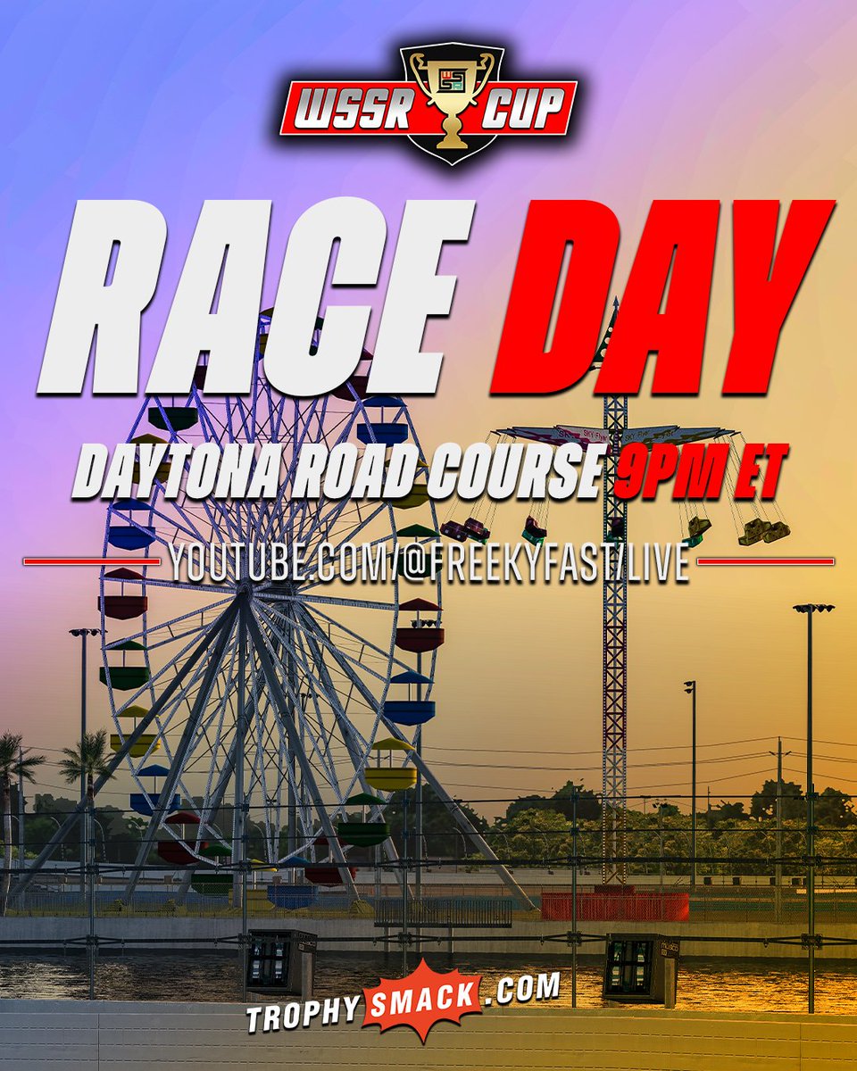 You've seen the format, but are you ready for all of the action? Tune in tonight for a  2in1 format at Daytona Intl. Speedway! Catch the Meals on Wheels Daytona Squiggle tonight at 9pm EST! 

#iRacing | #ChasingTheTrophy | <a href="/TrophySmack/">TrophySmack</a>