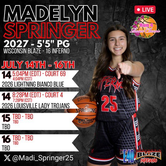 madi_springer25's tweet image. Can’t wait for Kentucky! Here are some of my recent highlights and my @WisconsinBlaze profile. @WIBlazeInferno @LisaMVanWyk @algwidt @BradyJ_Peterson 

 profile - wisconsinblaze.com/madelynspringer

hudl- hudl.com/v/2PQSX3.