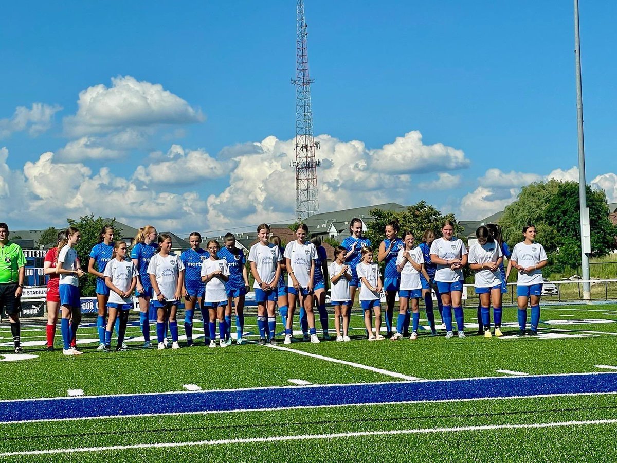 KenmoreSoccer's tweet photo. On July 7th, the Kenmore Bluebombers 2012 Girls assisted as ball girls for the FC Buffalo match at Robert Rich Stadium, participated in the match walkout with the team, and played a halftime game. โฝ๏ธ๐#KenmoreSoccerClub #FCBuffalo https://t.co/W8T5amQwcM