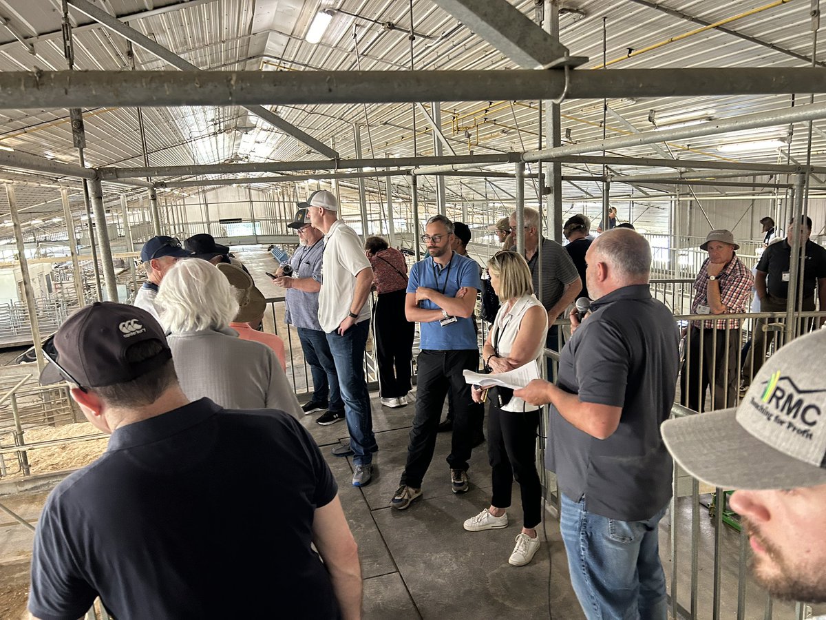 ifma2024's tweet photo. Our first day of tours for the Dairy Tour @ifma2024 was fantastic. We started with a visit to @agbiousask Rayner Dairy. https://t.co/8LczwChSQG