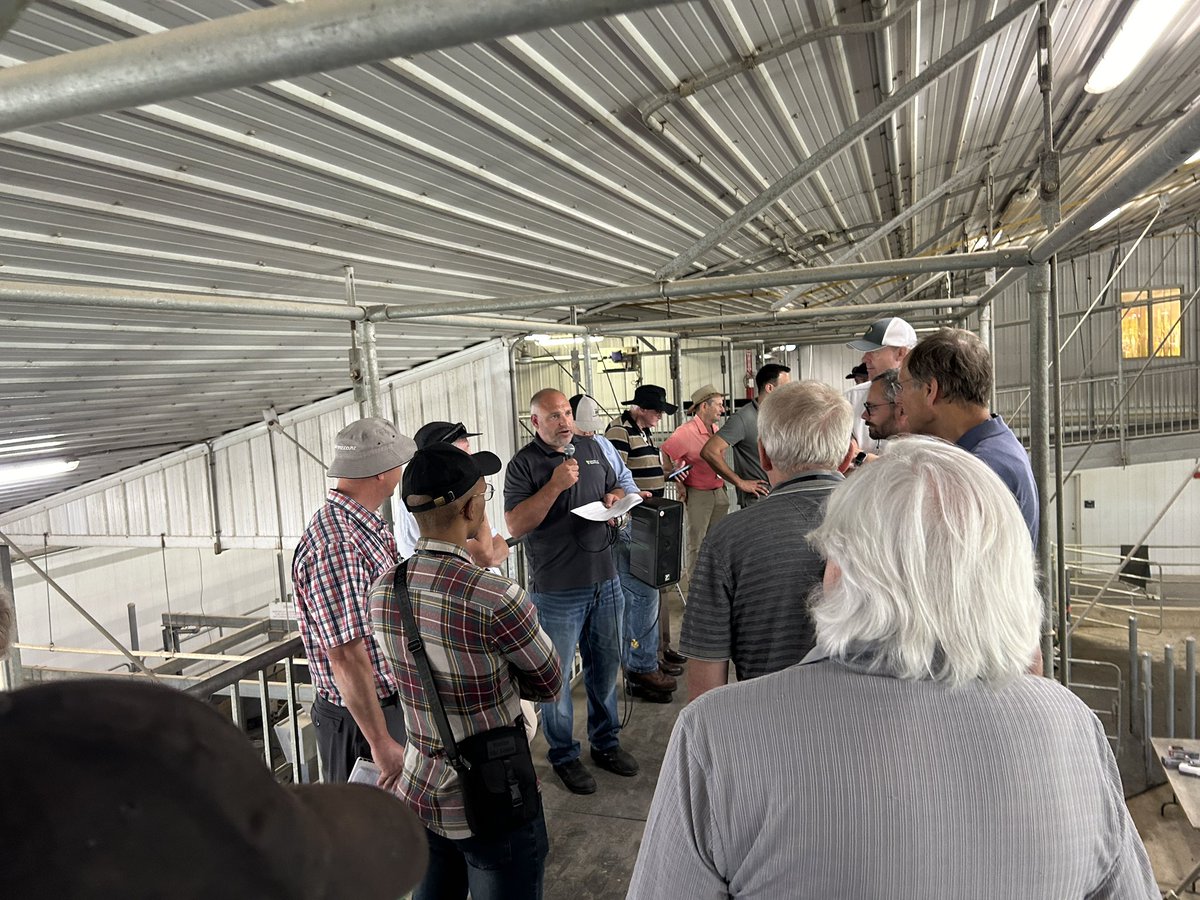 ifma2024's tweet photo. Our first day of tours for the Dairy Tour @ifma2024 was fantastic. We started with a visit to @agbiousask Rayner Dairy. https://t.co/8LczwChSQG