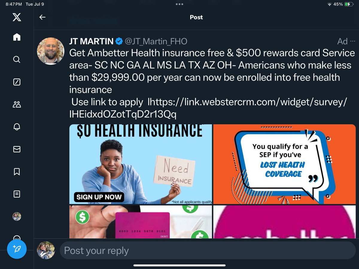 matlanticus's tweet photo. @EdGainesIII @WSJ @UHC This is the ad I’m seeing on this thread. https://t.co/LcNZYbHmz1
