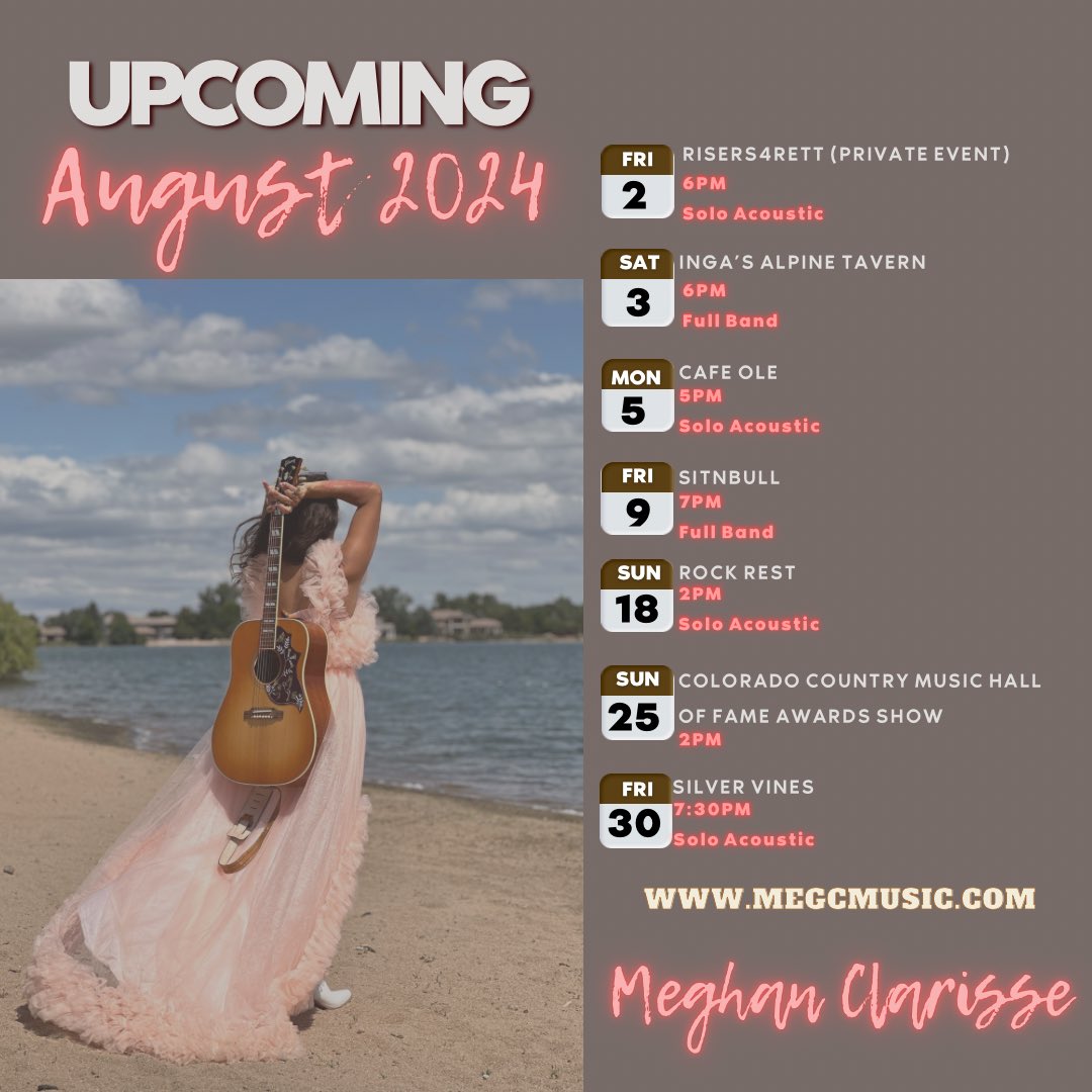 Taking some time off to travel this month but here’s where you can catch me/the band in the next couple of months