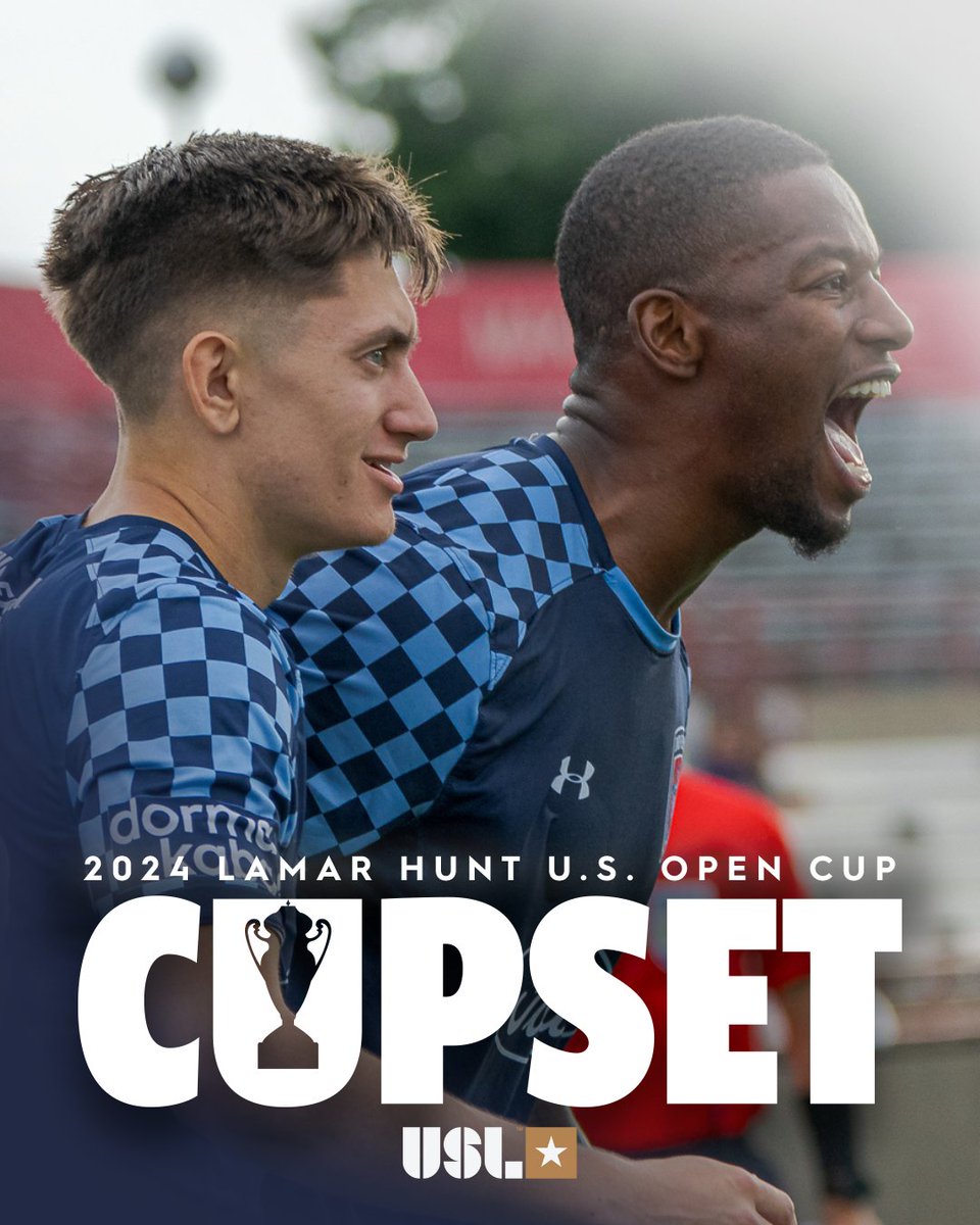 USLChampionship's tweet image. 𝗖𝗨𝗘. 𝗧𝗛𝗘. 𝗦𝗠𝗢𝗞𝗘. 💨

@IndyEleven has pulled off the Cupset and advanced to the @opencup Semifinals for the first-time ever!