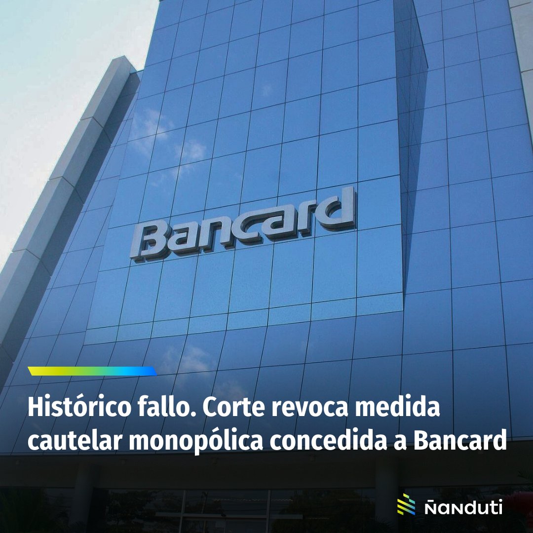 ▶️ Histórico fallo. Corte revoca medida cautelar monopólica concedida a Bancard

La Sala Penal de la Corte Suprema de Justicia revocó, por unanimidad, la medida cautelar concedida por el Tribunal de Cuentas a la firma Bancard. 

Empresas como Banco Continental, Bepsa, Paypal y