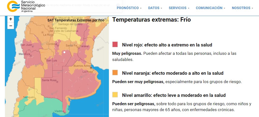 SilvioArnaudoOK's tweet photo. ⚠ habemus Alerta por Frío, de nivel rojo: efecto alto a extremo en la salud.
Condiciones muy peligrosas. Pueden afectar a todas las personas, incluso a las saludables. https://t.co/zisM3zXvli