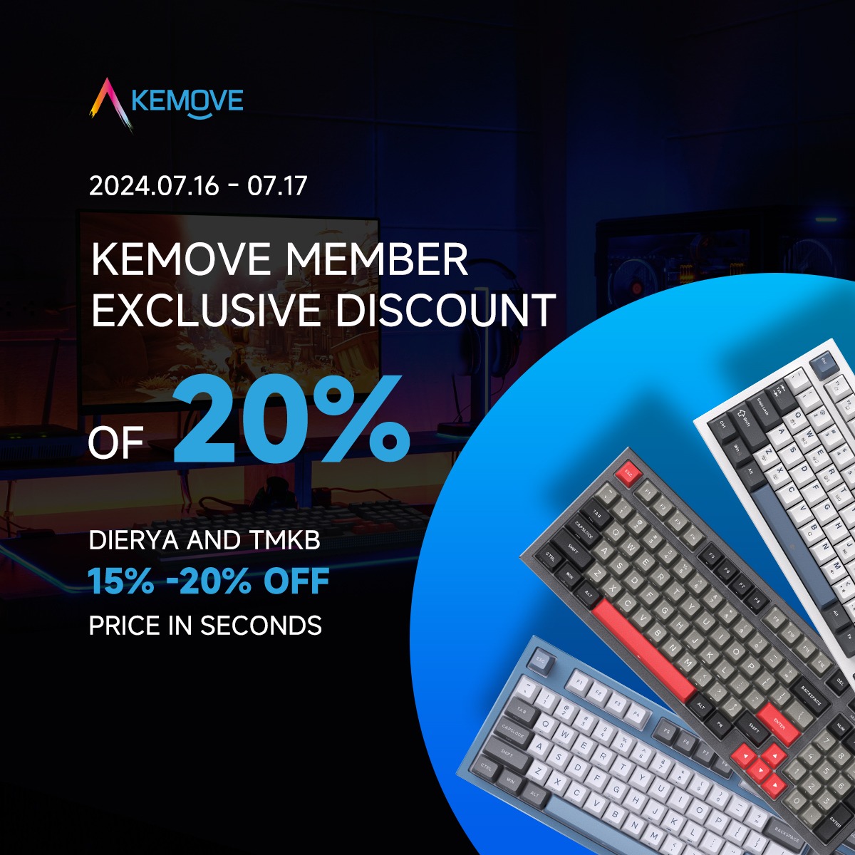 KemoveOfficial's tweet photo. 🌞2024 Summer Sale🌲🥥🍉🍸
kemove Member Day👏🎉
Discount 20% off!😍🗣️
#kemove #summersale #MemberDay #mechanicalkeyboard #keyboards #gaming #typing #Lowprice #gamingcommunity #pcgamer #instagaming #gamingsetup #gaminglife #gamingpc #playstation5 #diy #desksetup #gamingclips https://t.co/lUtQDFRjFg
