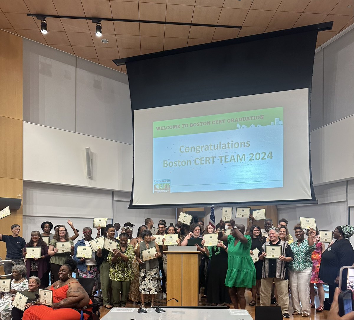 AlertBoston's tweet image. Today we graduated our first Community Emergency Response Team (CERT) class for the City of Boston in over 12 years! Congratulations to all of our graduates led by Nancy Smith from our office! #Readyboston #BostonCERT