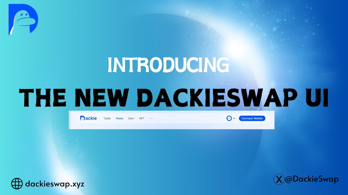 ifureJack's tweet photo. A LOOK AT DACKIESWAP'S NEW UI

@DackieSwap just leveled up their game with a brand new UI, making it easier than ever to swap tokens, farm rewards, and explore the world of NFTs.
Here's a quick breakdown:👇

🌱 TOᑌᑕᕼ Gᖇᗩᔑᔑ ᗯ ᗴᗴK 🌱 https://t.co/tcKkPBVfbj