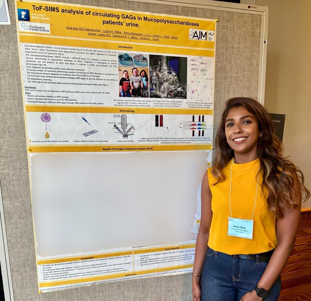 Arya (@ahhriyaaaa) on Twitter photo D3&4: PG Gordon Research Conference. 
Prepared my first ever scientific poster (hence, my excitement to match my outfit with my poster!)
Enjoying sharing the ability of ToF-SIMS to discriminate between healthy & MPS patients & the insightful conversations that followed.
#PGGRC D3&4: PG Gordon Research Conference. 
Prepared my first ever scientific poster (hence, my excitement to match my outfit with my poster!)
Enjoying sharing the ability of ToF-SIMS to discriminate between healthy & MPS patients & the insightful conversations that followed.
#PGGRC