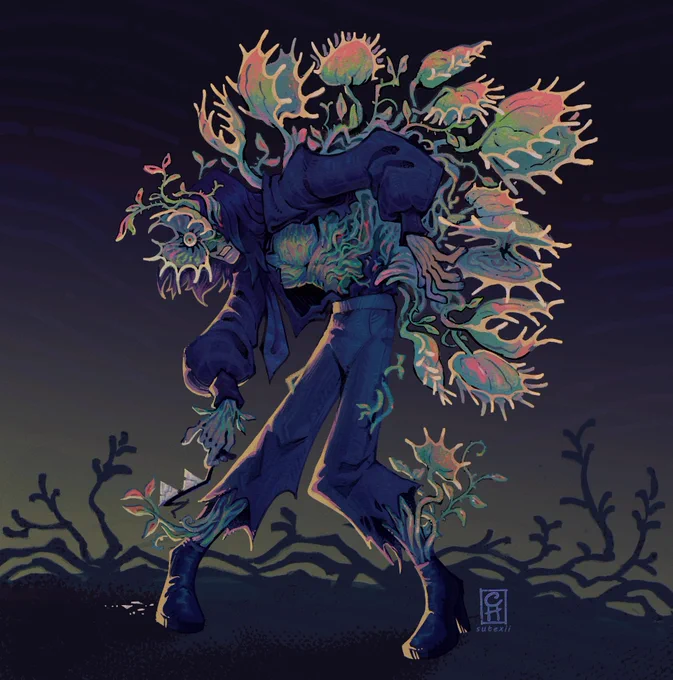 #PortfolioDay Chris here! Queer illustrator and character designer that loves horror, fantasy, and mushrooms🍄🌿

Consider me for your game or comic project!

📫chrisutexii@gmail.com
🎨https://t.co/E8vkaNH27a
🔗https://t.co/9Oe2CYkd0A 