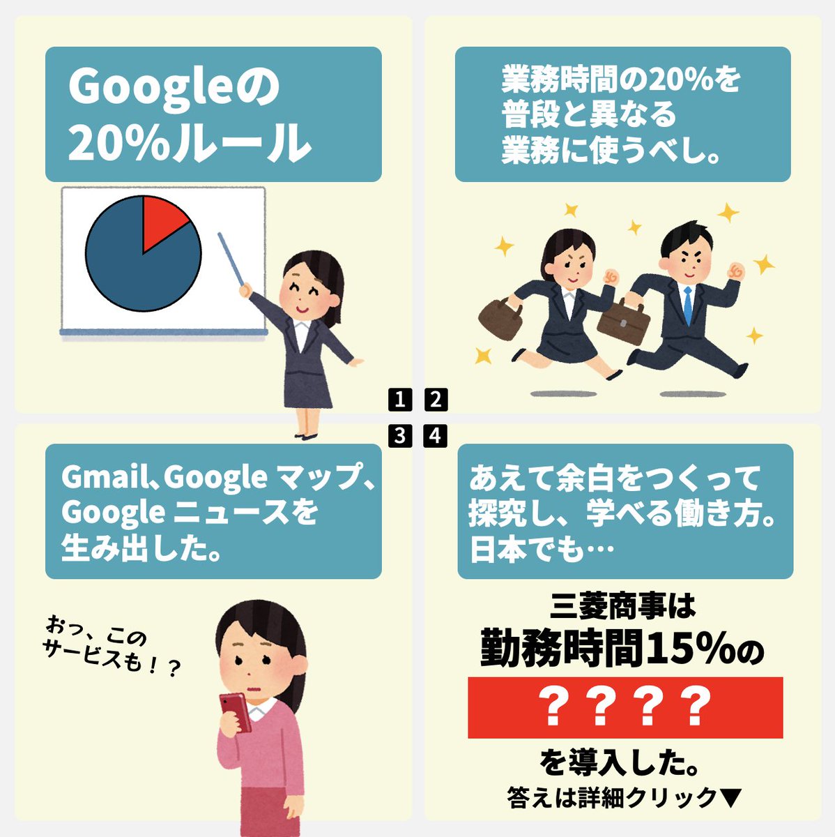 自社にあったら絶対利用したい！
Googleの20％ルールに通じる三菱商事の制度とは？
