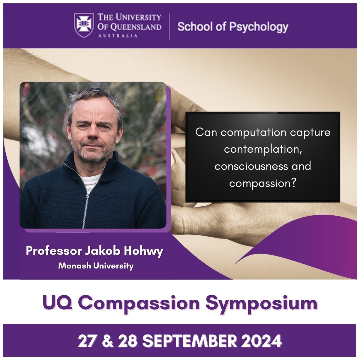 Stan Steindl (@stansteindl) on Twitter photo 2024 <a href="/UQPsych/">UQPsych</a> COMPASSION SYMPOSIUM welcomes Prof Jakob Hohwy <a href="/MonashUni/">Monash University</a>! Seeing the brain as a tool for reducing uncertainty can help us make room for self-reflection, awareness, & compassion. Hear insights from research on identity, optimism, & morality. psychology.uq.edu.au/event/4514/com… 2024 <a href="/UQPsych/">UQPsych</a> COMPASSION SYMPOSIUM welcomes Prof Jakob Hohwy <a href="/MonashUni/">Monash University</a>! Seeing the brain as a tool for reducing uncertainty can help us make room for self-reflection, awareness, & compassion. Hear insights from research on identity, optimism, & morality. psychology.uq.edu.au/event/4514/com…