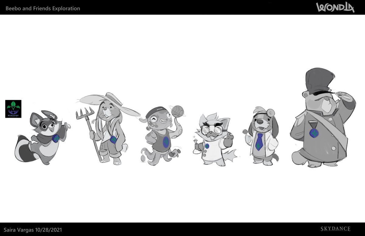 ARealTrashAct's tweet image. More WondLa preproduction - this time it’s Muthr and Meego 🤖🦝 Depending on how well you know me, you can probably guess my reaction to being asked to help design a cast of fuzzy little critters
