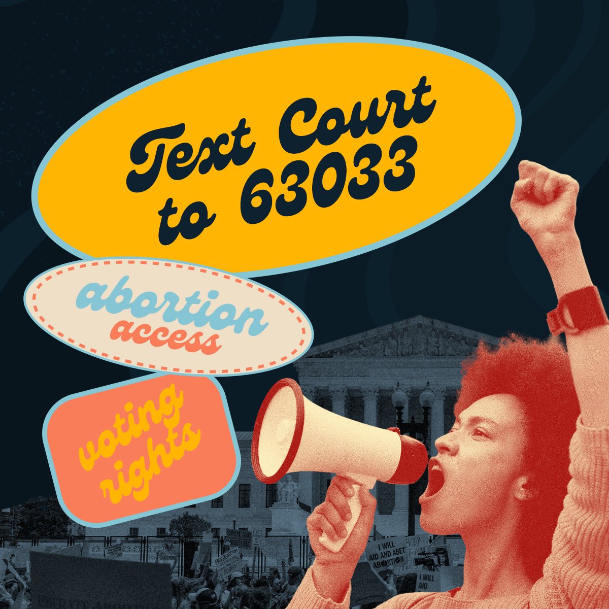 RobinAGardner1's tweet photo. The MAGA Supreme Court has eliminated the right to abortion, gun safety, voting protections &amp; more. Contraception, LGBT rights &amp; the 19th amendment are on their hit list. 

If Trump gets more justices, decisions will get worse. 

Pledge to be a Supreme Court voter this November. https://t.co/SnMIt5PpXD