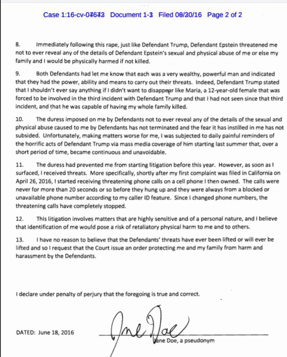 backgroundN015e's tweet photo. @TrueFactsStated Per your request. Court documents. The key paragraph is paragraph 9, page 2
This is why I say people should make @realDonaldTrump answer the question, "What happened to Maria?"
#WhereIsMaria? https://t.co/tWuFrgnMiq