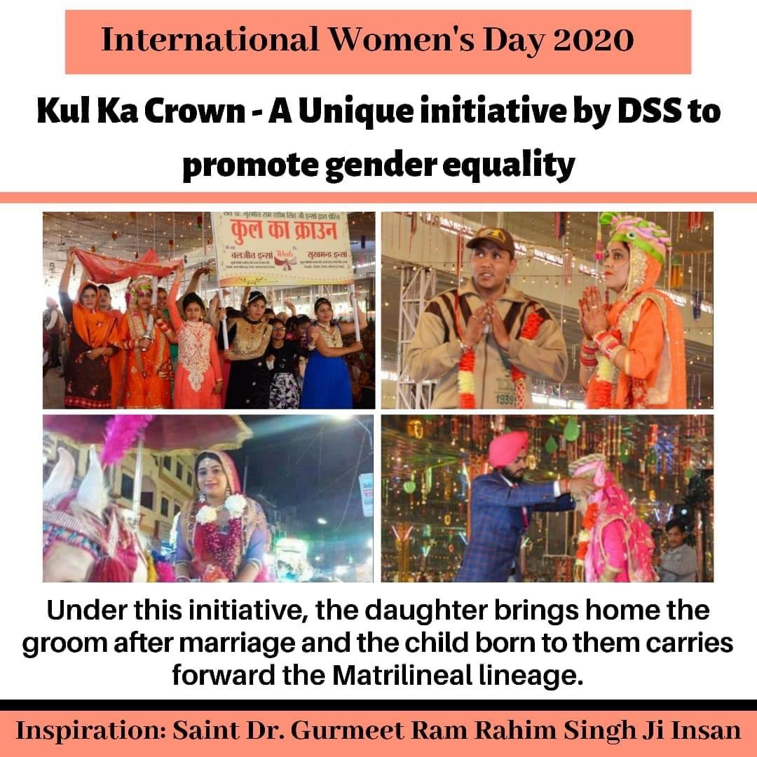 ParmarAnjli7's tweet photo. In society giving more preference to boy than girl. So, Ram Rahim Ji abolished discrimination &amp; promoted equality b/w sons &amp; daughters. His reforms have led to equal opportunities for girls in every field field. Women are empowered through training to be fearless.
#GenderEquality https://t.co/zKH0QFrJ40