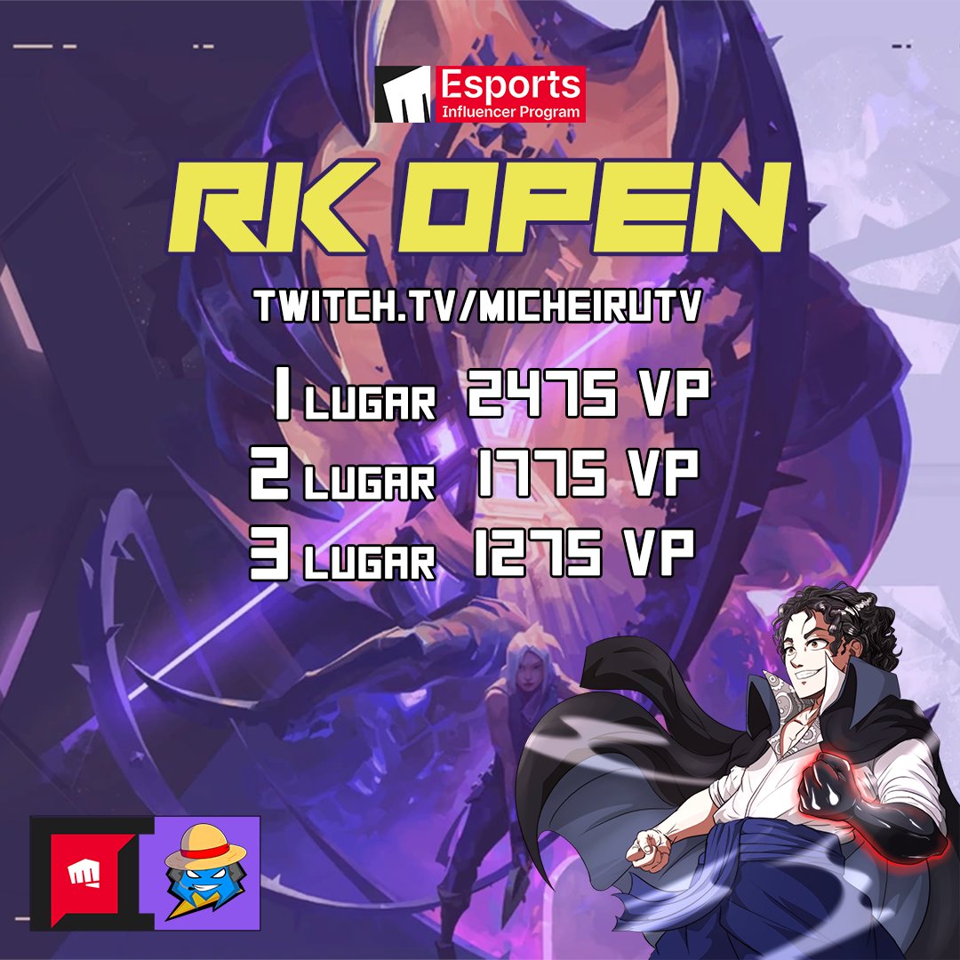 ¡¡Torneo de VALORANT!! #EIP
Participa por premios increibles, completamente gratuito y abierto para todos los rangos.
MIAMI
Premios
1er lugar: 2475 VP (Para cada integrante )
2do lugar: 1775 VP (Para cada integrante )
3er lugar:1275 VP (Para cada integrante)
#VALORANT