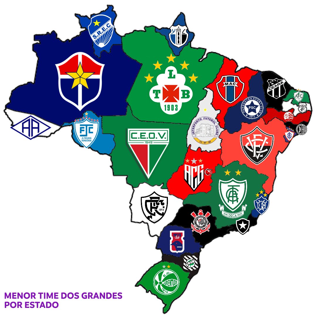 brasileiraoopre's tweet photo. 🔰 | MENOR TIME DOS GRANDES POR ESTADO!!!

QUALQUER COISA DIFERENTE DISSO É LOUCURA!!! https://t.co/jiK8sAi9a7
