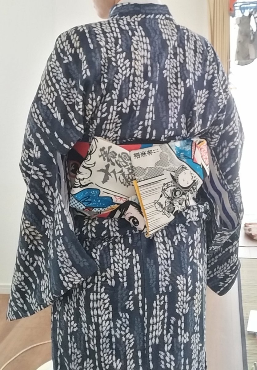 「着物道楽十人絵巻のオリジナル帯の受注は本日まで! 私も超初心者ですが先ほど試して」|岩岡ヒサエのイラスト