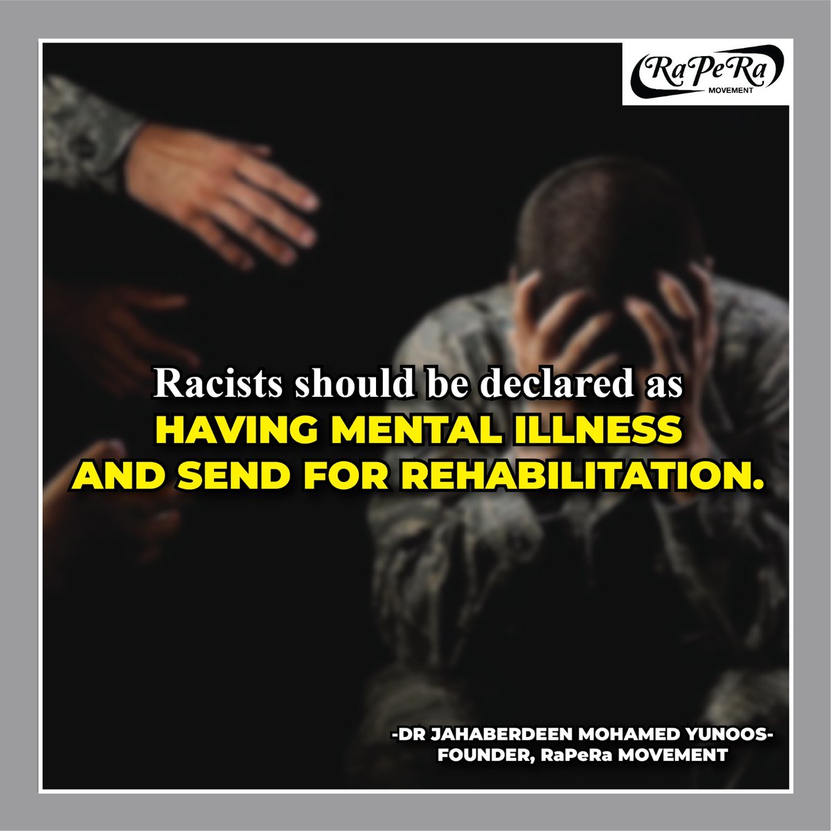 YayasanRapera1's tweet photo. #Racists #MentalIllness #Rehabilitation #Rapera #RaPeRaMovement https://t.co/4GdIucKRdc