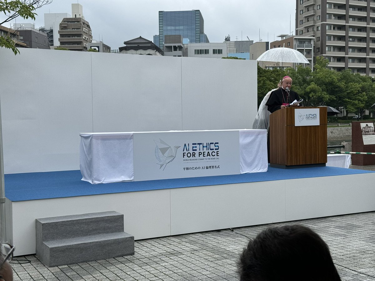 Zeshan Zafar (@zeshanzafar) on Twitter photo His Eminence <a href="/PagliaAbp/">Archbishop Paglia</a> President of the <a href="/PontAcadLife/">Pontifical Academy Life</a> offering his introductory remarks prior to the signature ceremony, and His Holiness <a href="/Pontifex/">Pope Leo XIV</a> message to the participants in the “AI Ethics for Peace” Gathering in Hiroshima.
#algorethics #Romecall #Hiroshima #peace His Eminence <a href="/PagliaAbp/">Archbishop Paglia</a> President of the <a href="/PontAcadLife/">Pontifical Academy Life</a> offering his introductory remarks prior to the signature ceremony, and His Holiness <a href="/Pontifex/">Pope Leo XIV</a> message to the participants in the “AI Ethics for Peace” Gathering in Hiroshima.
#algorethics #Romecall #Hiroshima #peace