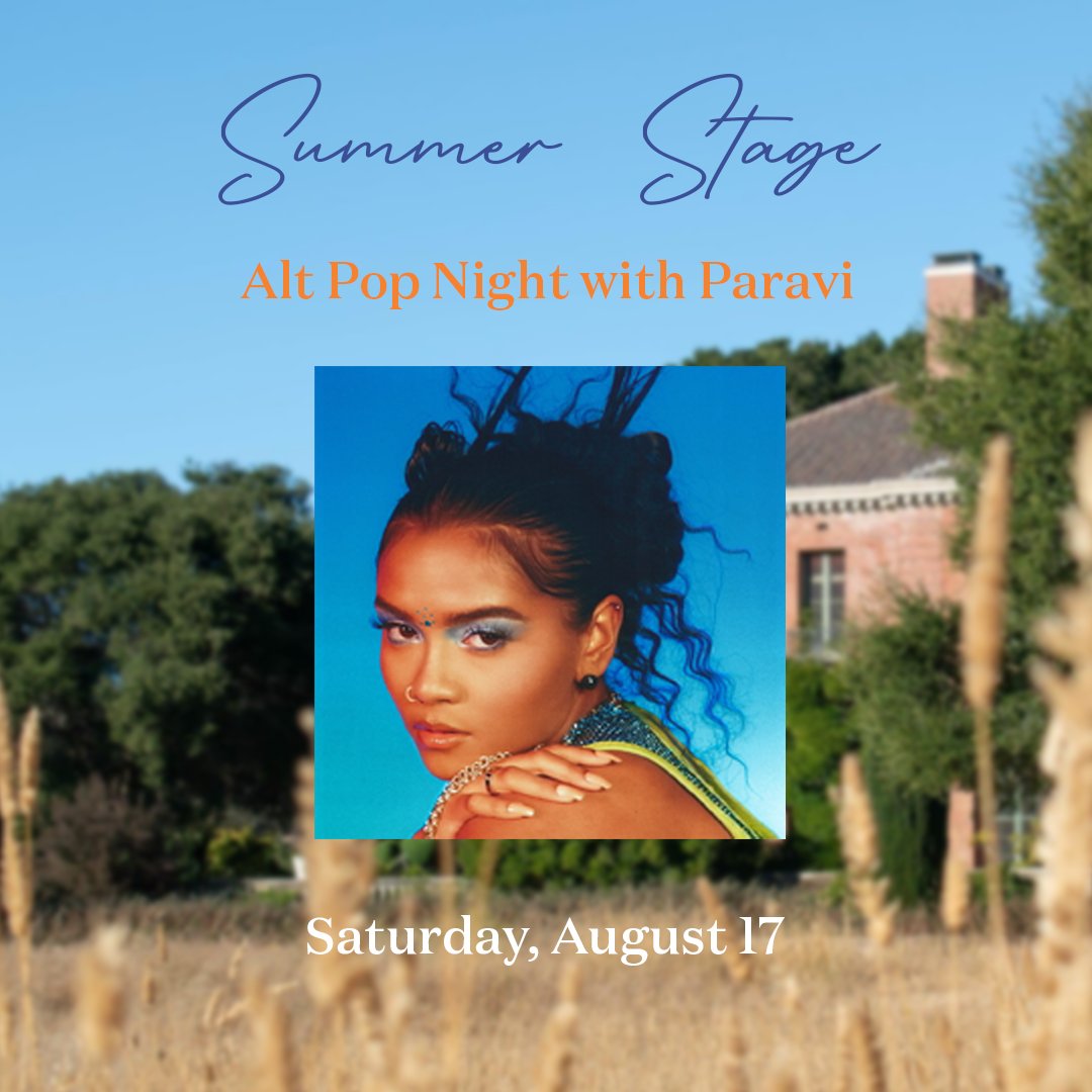 You won't want to miss who is taking the stage this summer! On Saturday, August 17, Feel the warmth of Paravi's vocals soar across the Meadow. Learn more about Paravi and other Summer Stage performers at filoli.org/summer-stage