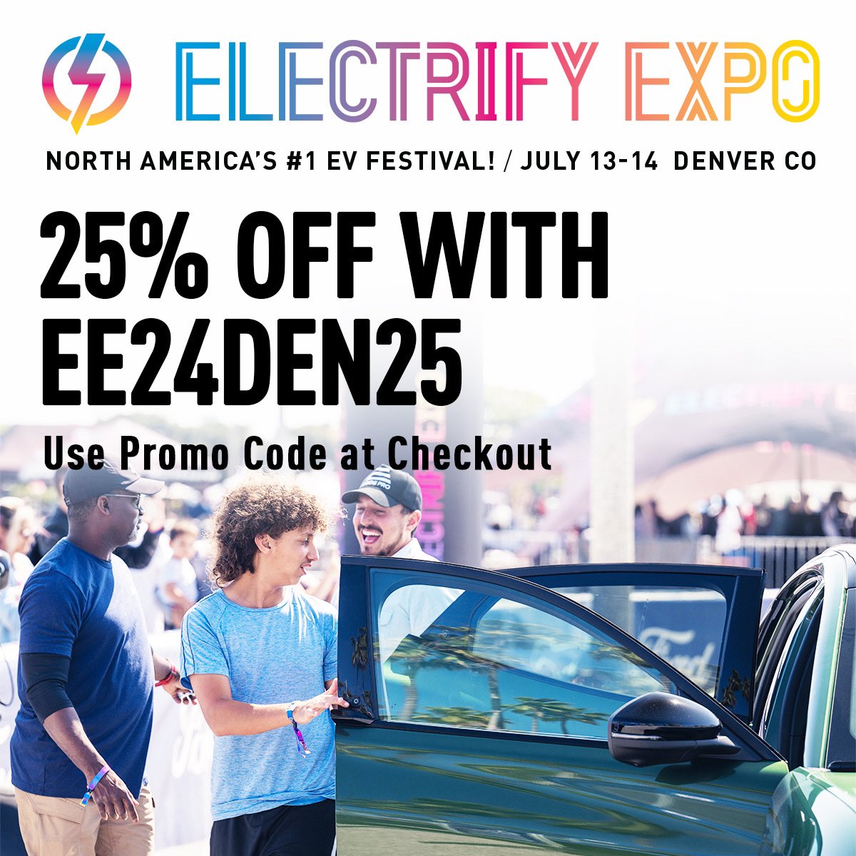 DemoDaysFest's tweet photo. THIS WEEKEND‼️ We’re bringing the nations largest #ElectricVehicle festival to Denver! Swipe to the end for a discount code! 👀🫵

https://t.co/slQLLGc1X4

#ElectrifyExpo #EEDEN24 https://t.co/sN970wRMR1
