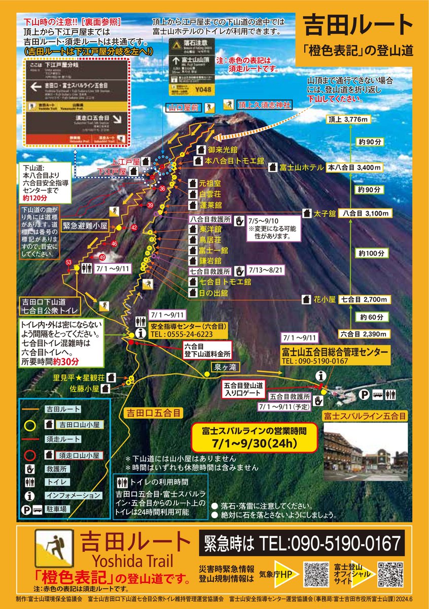 富士山模型 1/50000 20cm四方 吉田ルート 富士山模型 1/50,000 20cm四方 吉田ルート