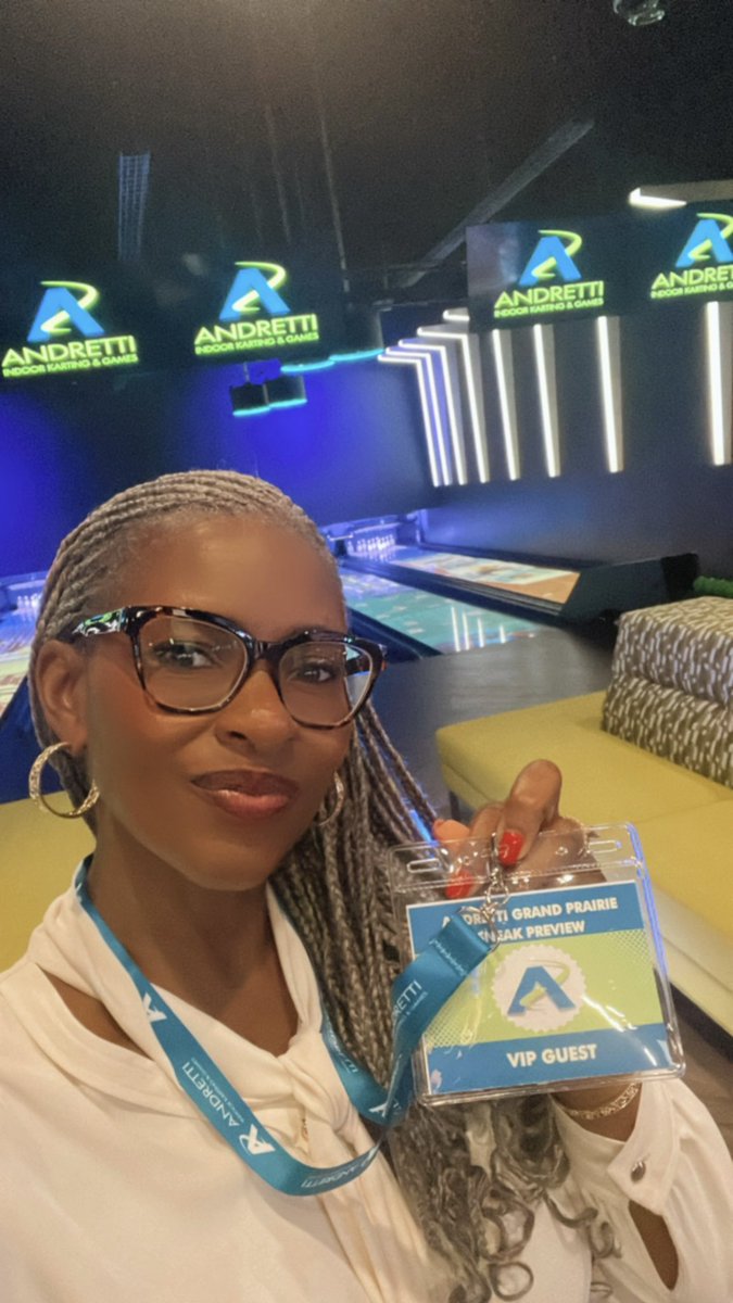 Connie_Connects's tweet photo. Thank you @AndrettiKarting for inviting me to the VIP Grand Opening Experience today! Welcome to the neighborhood! 92,000-square-feet of fun-high-speed electric Superkarts on a multi-level track, state-of-the-art arcade, virtual reality experiences, &amp; a two-story laser tag arena! https://t.co/F7MZTjRelQ