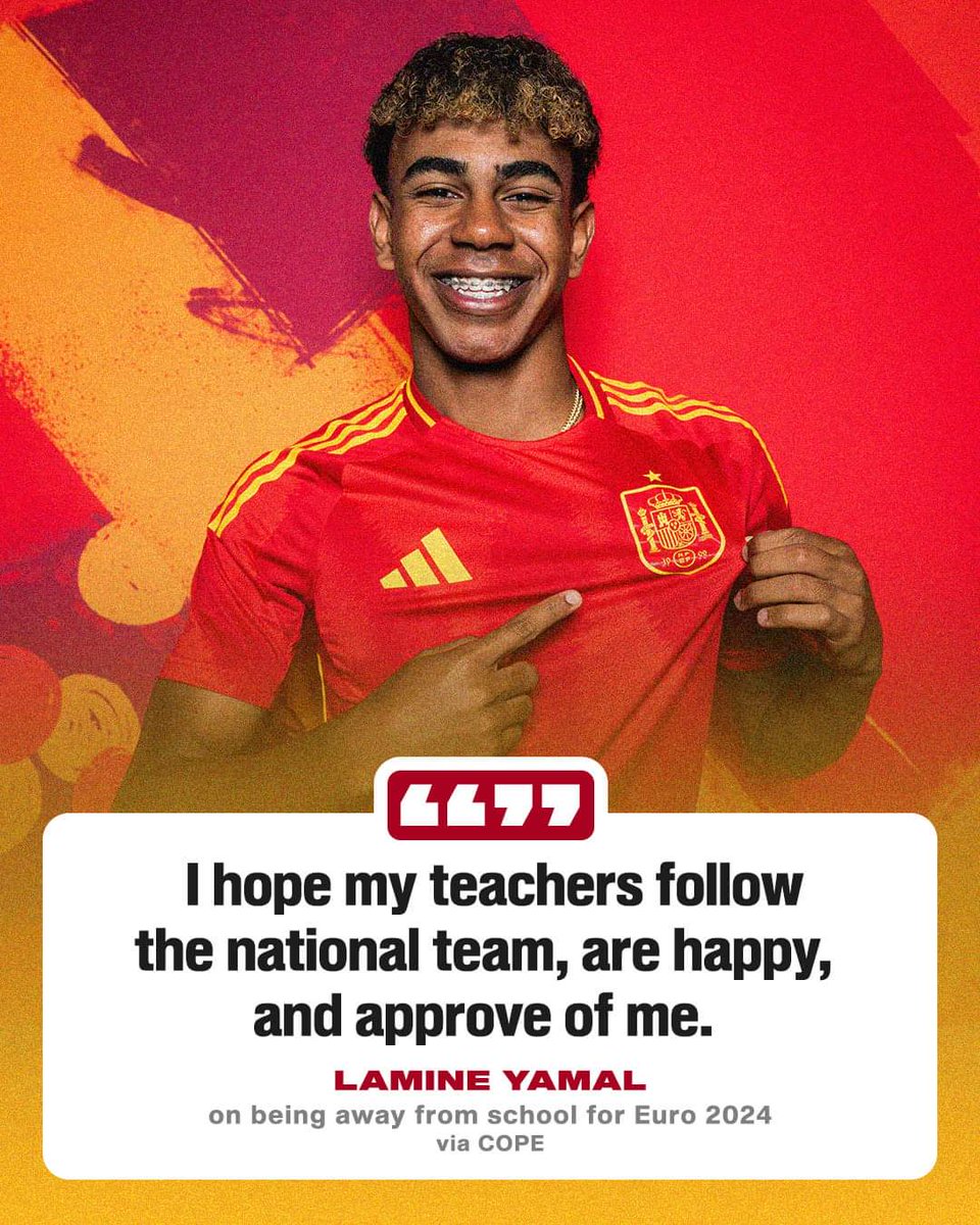 ziprosogang's tweet photo. Lamine Yamal is the pride of all Spain, including its teachers 👏 https://t.co/UQd93EF7mh
