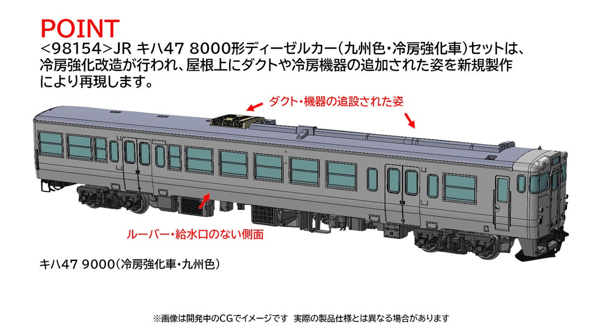 JR キハ47形 8000番代（九州色・冷房強化車）セットのご案内です