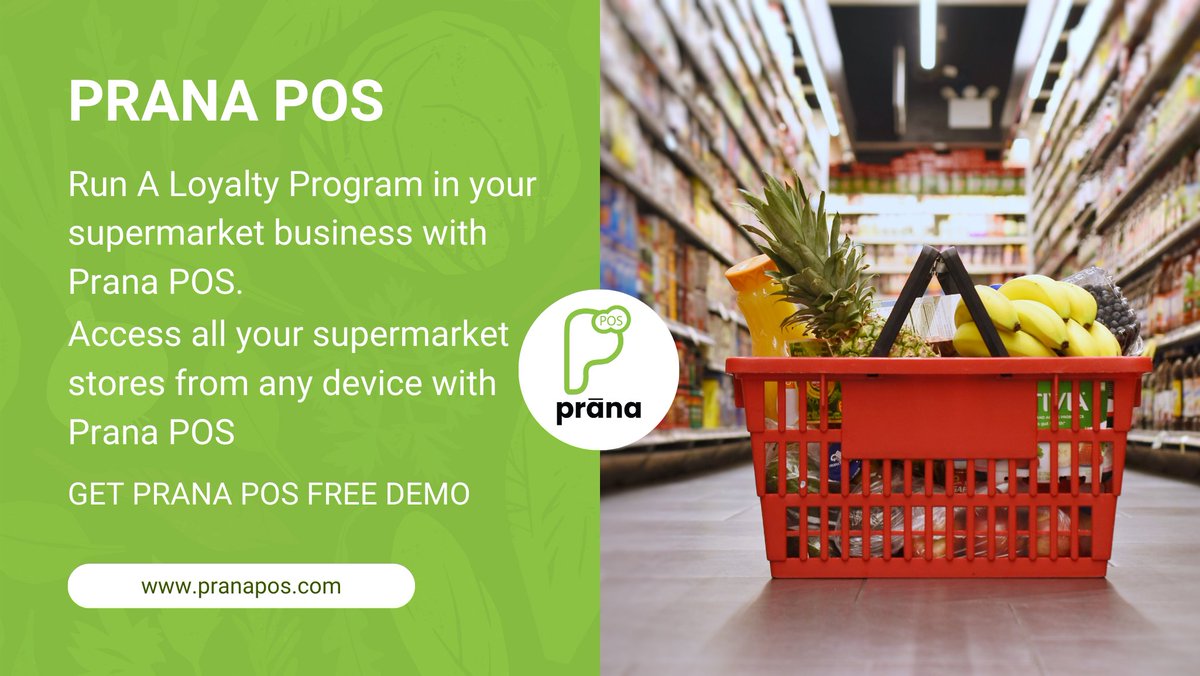 eretailcybertec's tweet photo. Run a loyalty program in your supermarket business with Prana POS! Access all your supermarket stores from any device with ease. Boost customer retention and streamline operations. 

Contact us at +91 7032655831

Visit our website: https://t.co/NQjtfXag8W https://t.co/RoPu7tKk0F