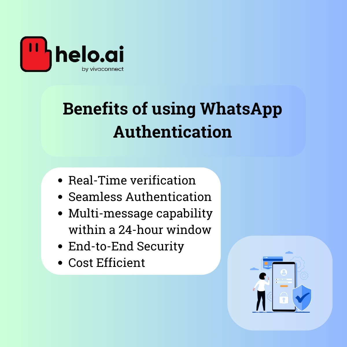 sayheloai's tweet photo. Streamline user verification with WhatsApp authentication messages! Learn how this secure and efficient method enhances user experience and boosts security across digital platforms
#UserVerification #WhatsAppAuthentication #SecureMessaging #sayheloai  #lifeatheloai #VivaConnect https://t.co/rt6LCmzvr6