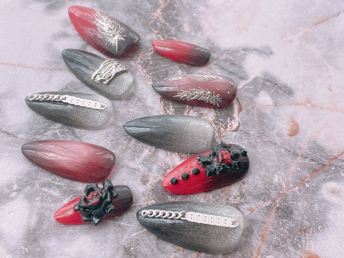 恋と深空 新パートナー シン 概念ネイルチップ 瞳の奥底見えぬ煌めき