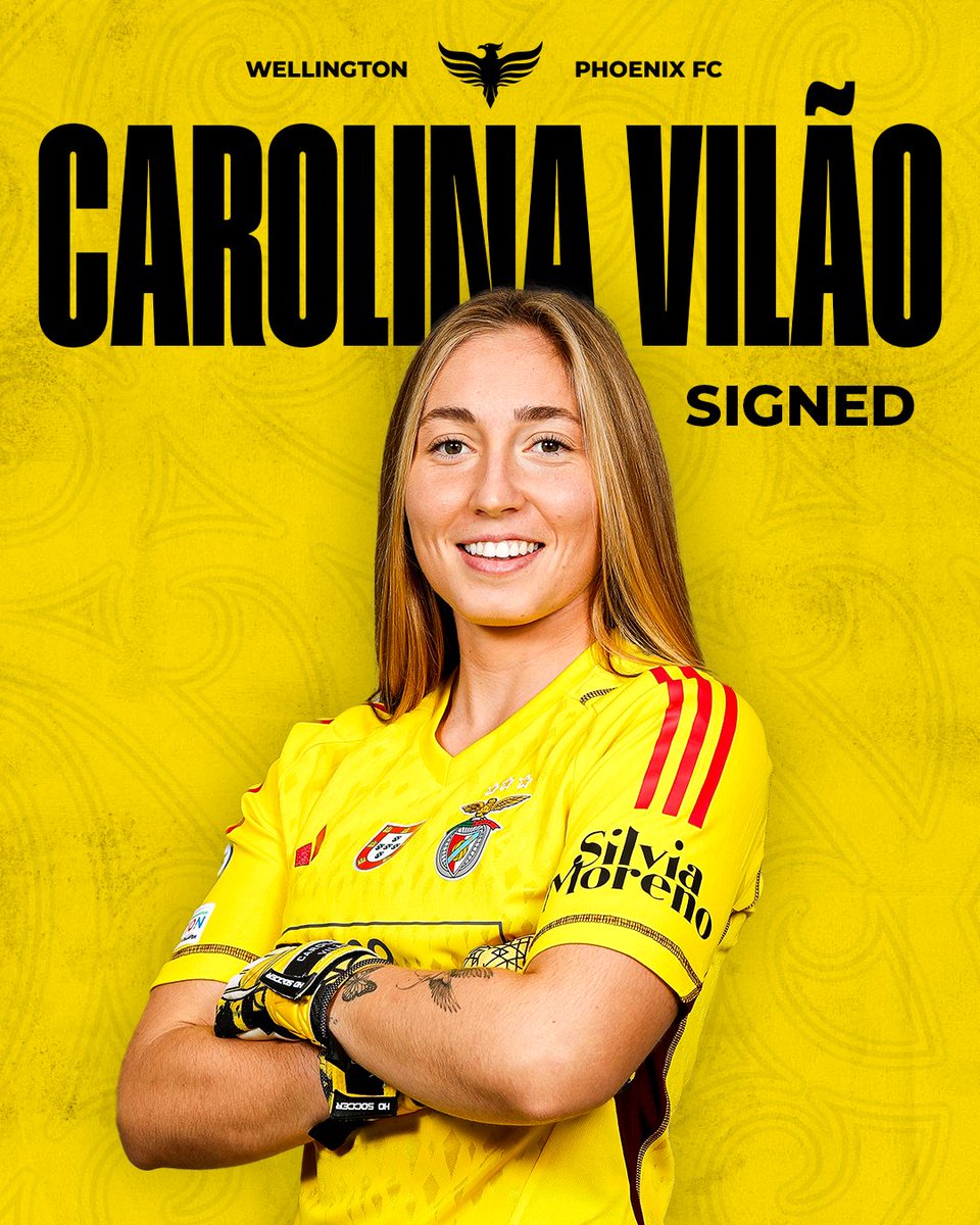Welcome to the Nix Carolina Vilão🧤

The Portuguese U23 GK joins us from S.L. Benfica! 🤩

Become a Phoenix member: tinyurl.com/2p837kpy

#COYN! 🐦‍🔥

💛🖤 | wellingtonphoenix.com
