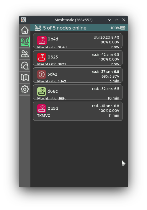 markbirss's tweet photo. Works with meshtastic on Linux desktop https://t.co/bn3hPaHVnM