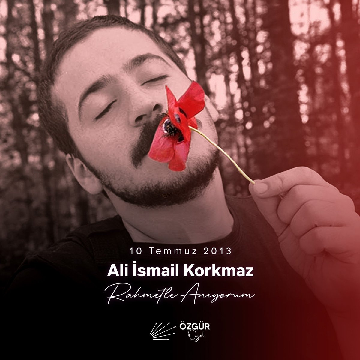 eczozgurozel's tweet photo. Gezi'de düşlerinden tekmelediğiniz Ali İsmail'in düşlediği özgür dünyayı birlikte kurmak için mücadele ediyoruz.

Ali İsmail Korkmaz hep 19 yaşında. Onu asla unutmayacağız.

#AliİsmailHep19Yaşında https://t.co/YgMcFU2Wgq