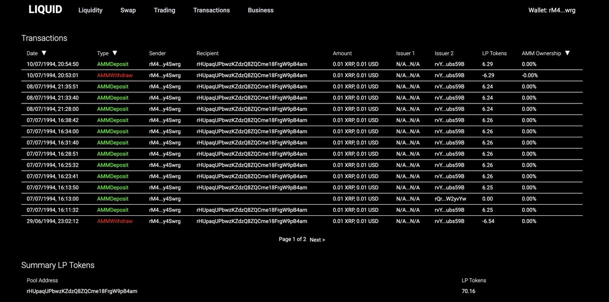 RiseX_global's tweet photo. + Liquidity Manager UX #AMM #XRPL https://t.co/X9MUemTr25