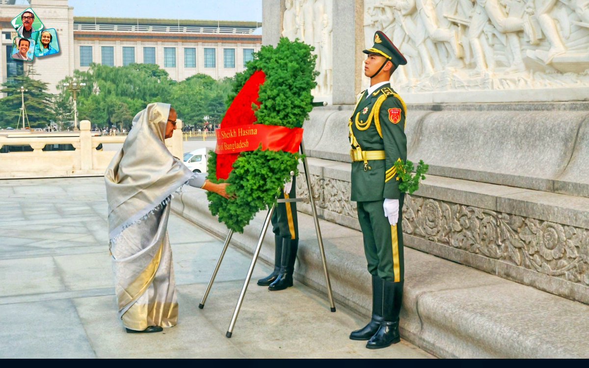 suhelsy1het's tweet photo. ☞  HPM #SheikhHasina paid her respect at the historical Tiananmen Square yesterday (9 July 2024).

#TiananmenSquare https://t.co/EpXpzAtVhB