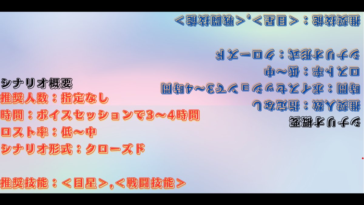 Swallowtail_fl's tweet photo. 告知が遅れてしまいましたが、pixivの方でも公開しました！
軽い謎解き系シナリオなので、TRPG初心者の方でも楽しめると思います

(人数について、2〜4人辺りのKPがさばける範囲が面白いと思いますが、指定ではないです) https://t.co/KLqZW9QzKv https://t.co/s9u7h8LaJn