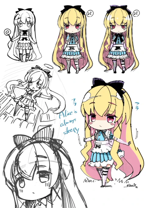 アリスちゃん絵は色々書き散らかしてそのままなので、いずれ形にしていきたいですね。 