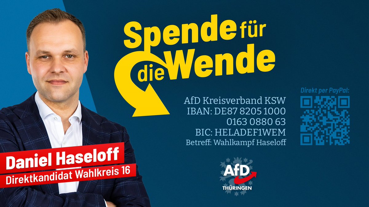 Stellen wir uns den Vernichtungsphantasien der #Kartellparteien entgegen! 

Mediale Hetze und parlamentarische Ausgrenzung haben die #AfD nicht besiegt.

Im Hintergrund wird bereits ein lächerliches Verbotsverfahren durch die Altparteien angestrebt, wobei #CDU-Dauerverlierer