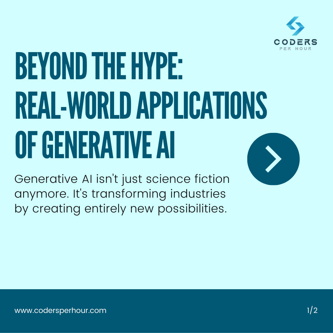 codersperhour's tweet photo. Generative AI is making waves across industries!

#GenerativeAI #AI #ArtificialIntelligence  #TheFutureIsOurs #Innovation https://t.co/jCVfkIa4ov